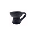 Bruciatore in terracotta con manico per resine (Nero)
