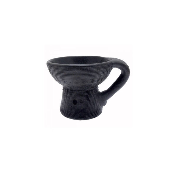 Bruciatore in terracotta con manico per resine (Nero)