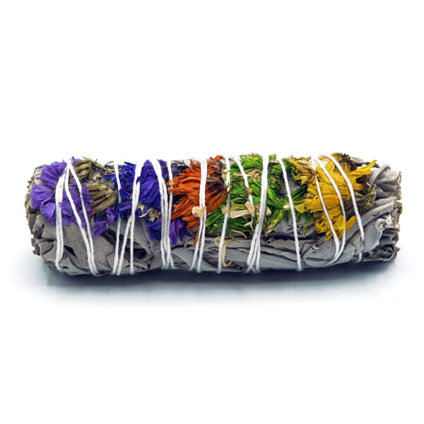 Petali di Margherite e Salvia Smudge Stick (Good Vibes) (± 10CM)