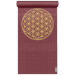 Tappetino YOGISTAR Yogimat BASIC 'Flower Of Life' (Bordeaux) 4MM