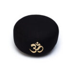 Cuscino Meditazione 'OM' Nero/Oro (Ø 33CM)