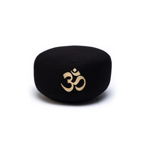 Cuscino Meditazione 'OM' Nero/Oro (Ø 33CM) - immagine 2