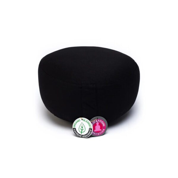 Cuscino Meditazione 'OM' Nero/Oro (Ø 33CM) - immagine 3