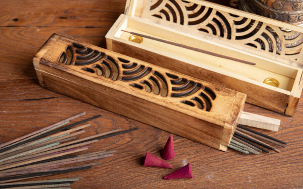 Box Portaincenso 'Onda' in legno di Mango - immagine 2