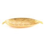 Portaincenso Foglia in Metallo Dorato (25x9CM)