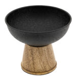 Bruciatore Calice in Ferro e Legno per resine