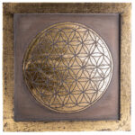 QUADRO 'FIORE DELLA VITA' ORO MDF(40x40 CM)